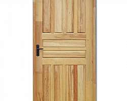 Porta sanfonada imitando madeira