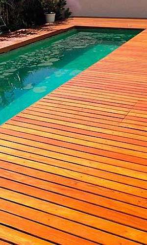 Deck de madeira para piscina Deck de madeira para piscina